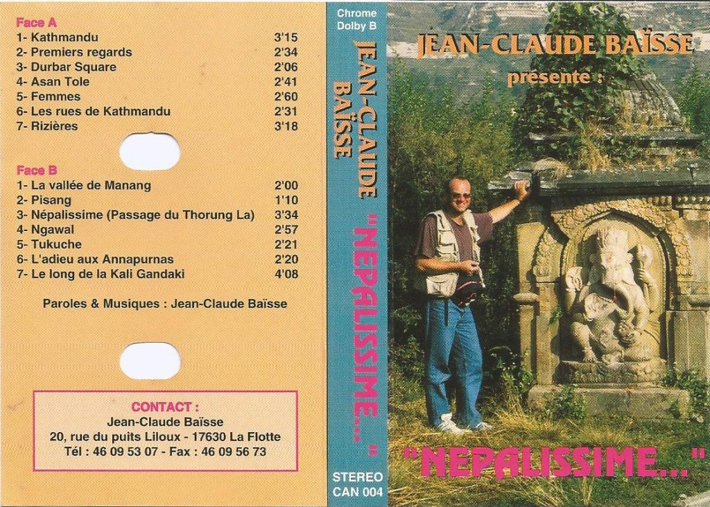 Pochette de la cassette "Nepalissime" de Jean-Claude Baisse